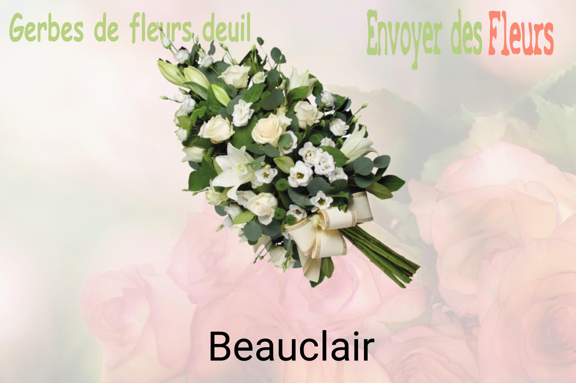 Gerbe de fleurs de deuil livrée à Beauclair